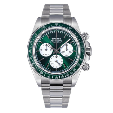 Seestern S473 Automatic Chronograph Sapphire Bezel Green Dial