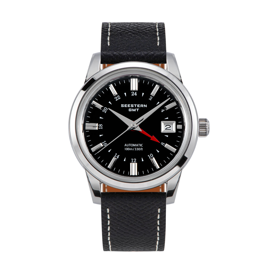 Seestern S446 GMT Watch Black Dial (Seiko NH34 GMT movement)