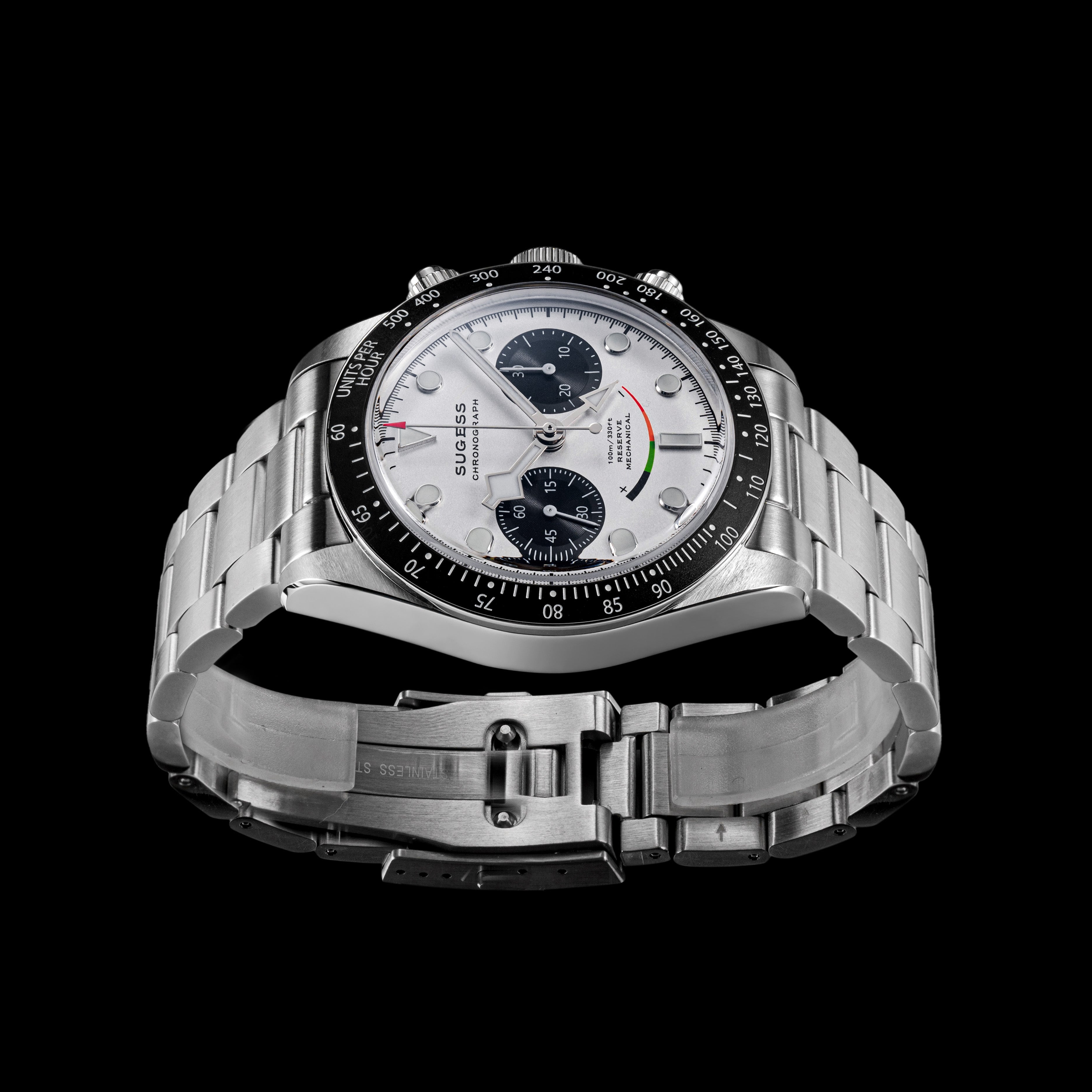 Chrono Heritage S475 Chronograph Power Reserve Smile White Panda Dial