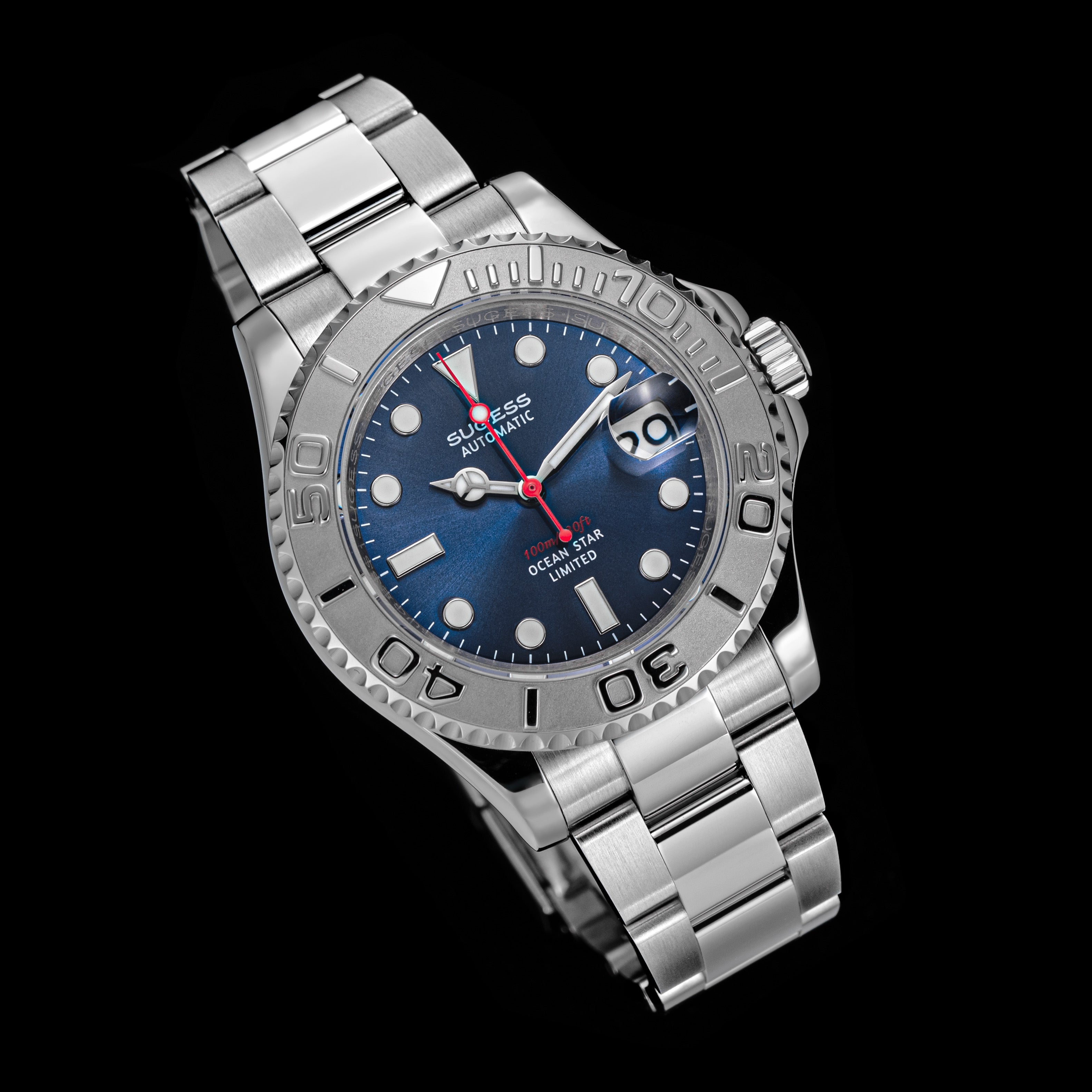 Ocean Star S450 YM Diver Watch NH35 Stainless-Steel Bezel Blue Dial Li