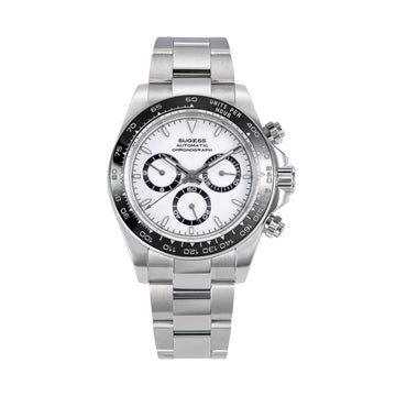 Automatic Chronograph S418-2.002 White Dial Ceramic Bezel Professional