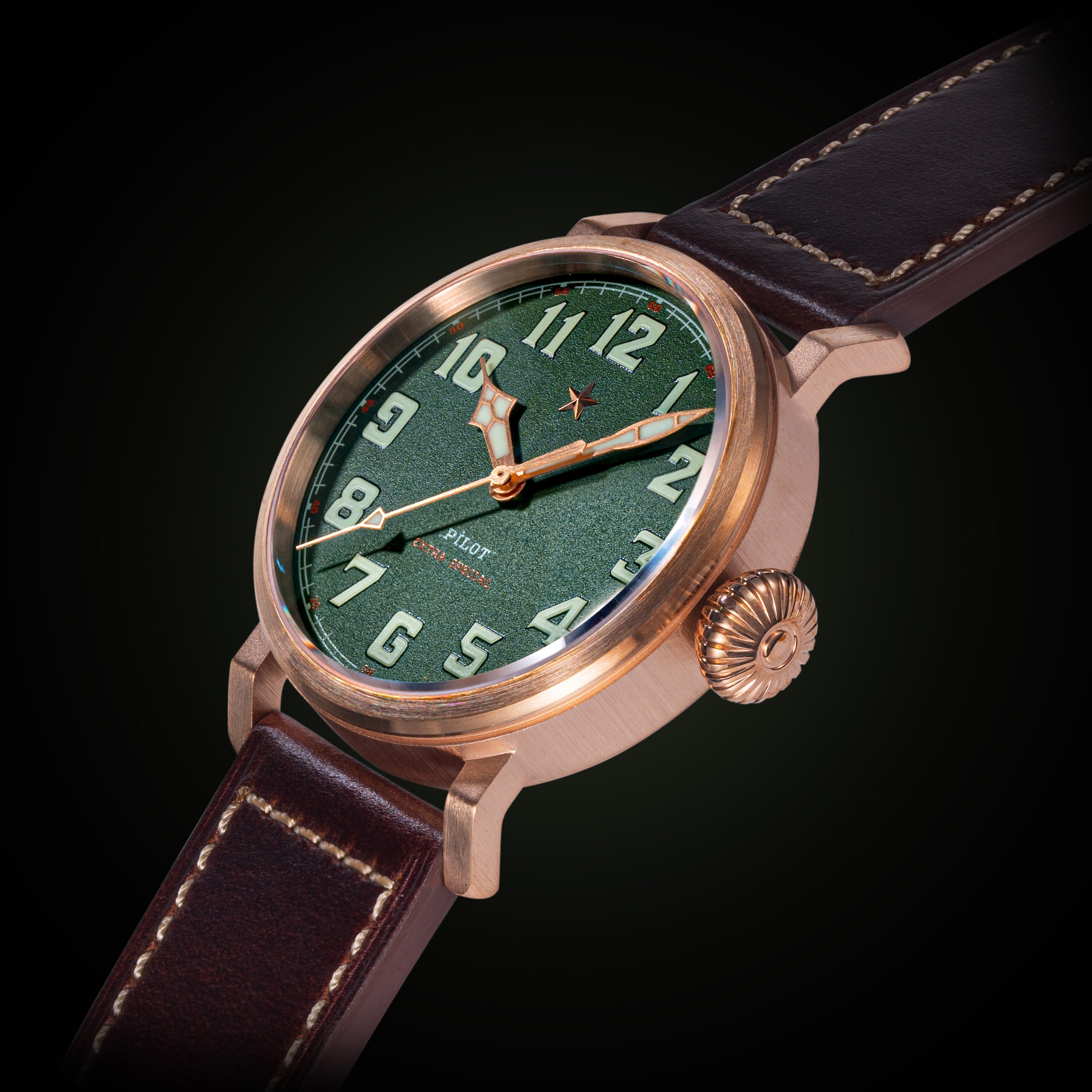 Sugess Pilot Master Genuine Seagull ST2130 CuSn8 Bronze Watch 1963
