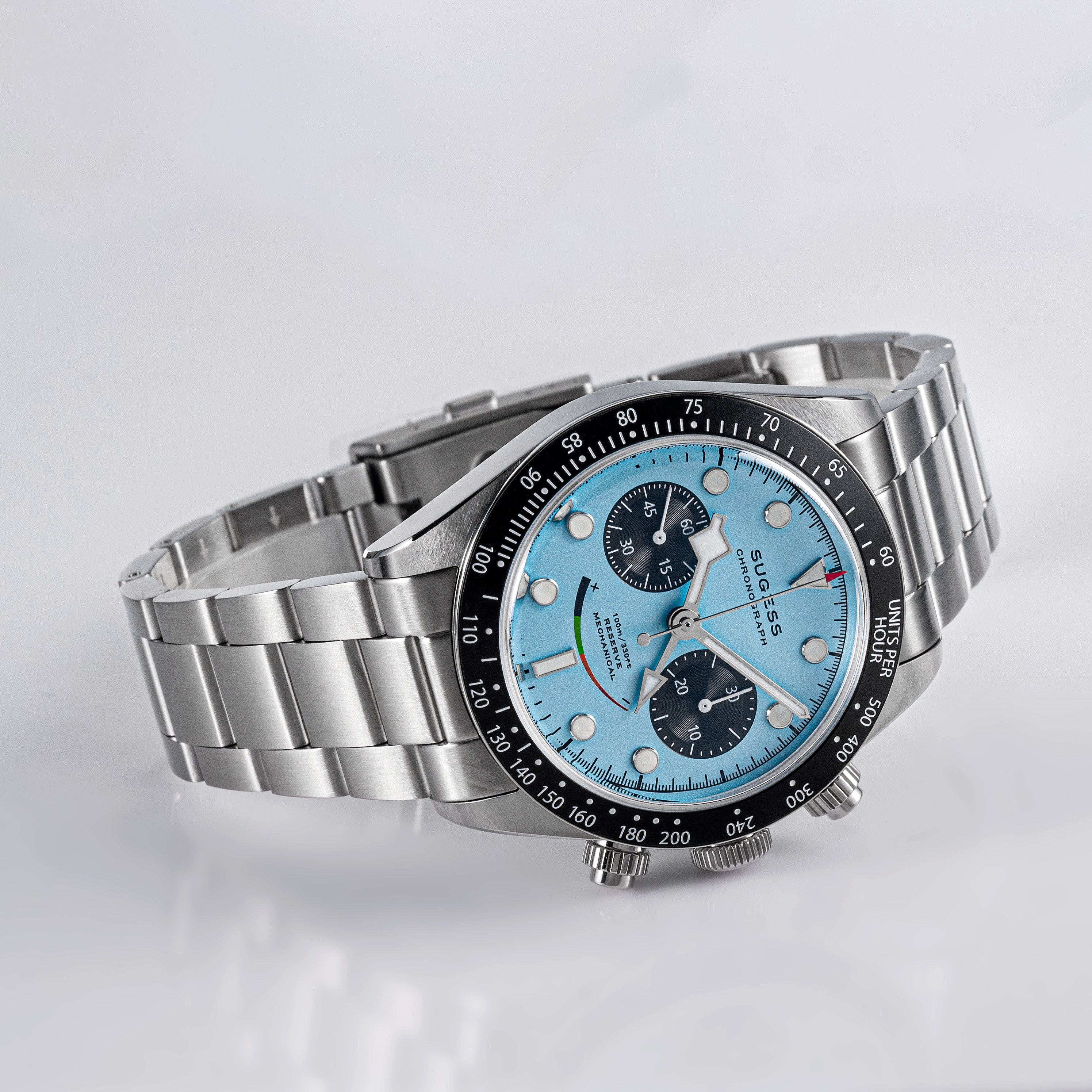 Chrono Heritage S475 Chronograph Power Reserve Smile Light Blue Panda
