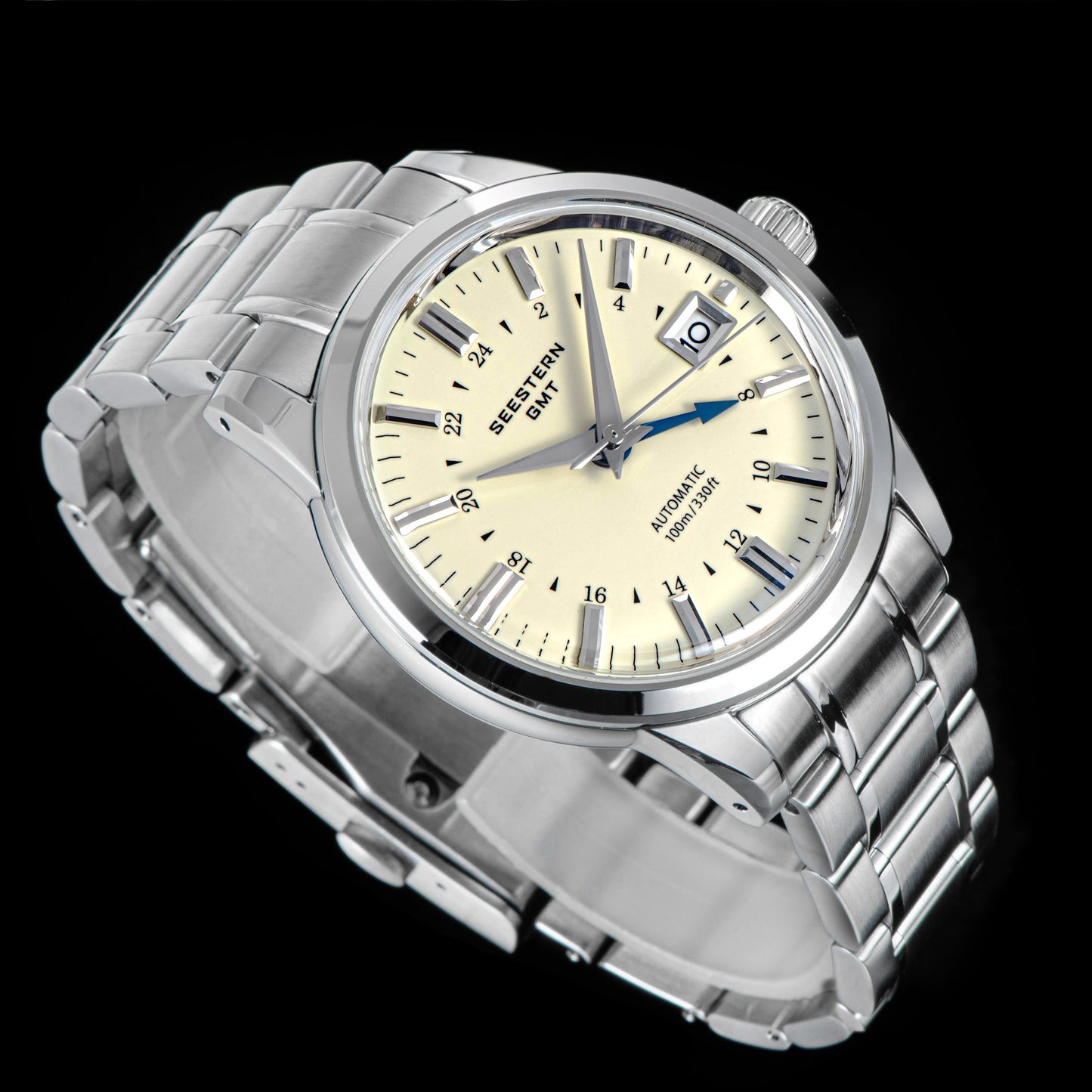 Seestern S446 GMT Watch Creamy Dial (Seiko NH34 GMT movement)
