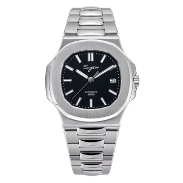 Heritage S466 PP Octagonal Day Display Black Dial Stainless-Steel Automatic