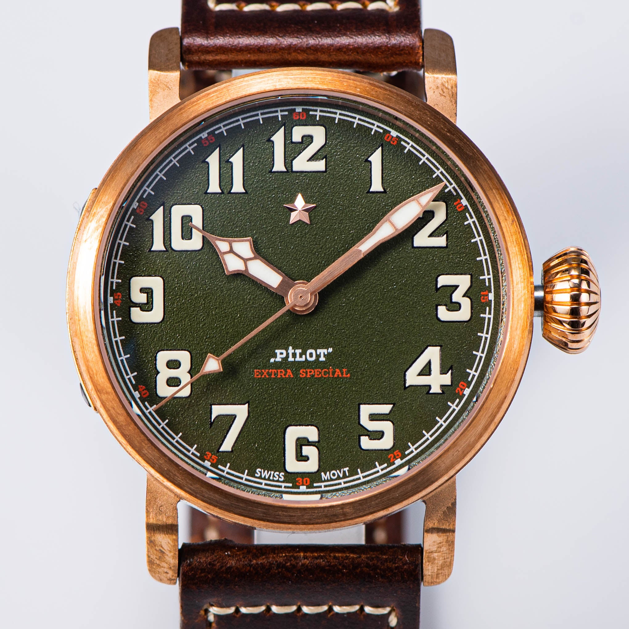 Sugess Pilot Master Genuine Seagull ST2130 CuSn8 Bronze Watch 1963