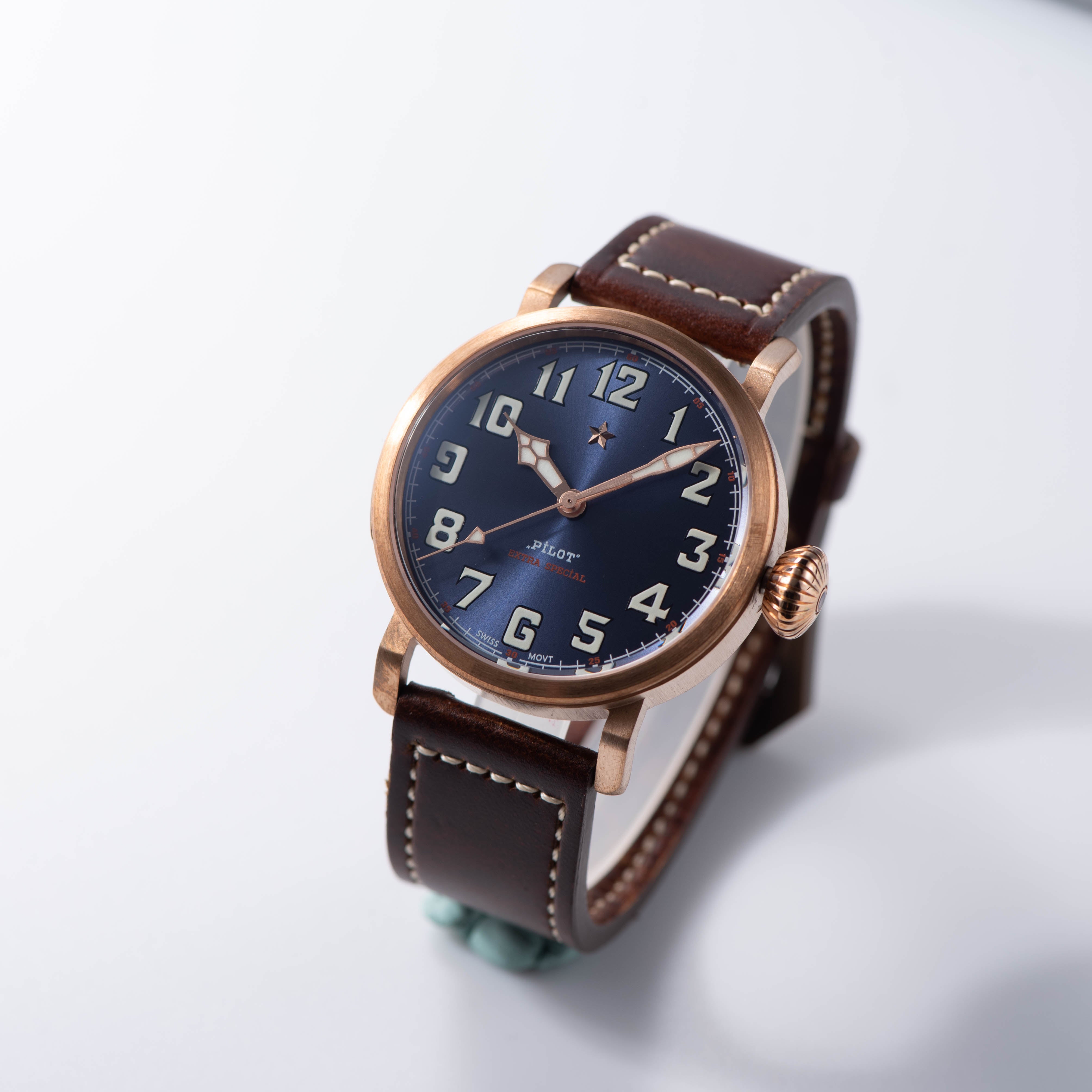 Sugess Pilot Master Genuine Seagull ST2130 CuSn8 Bronze Watch 1963