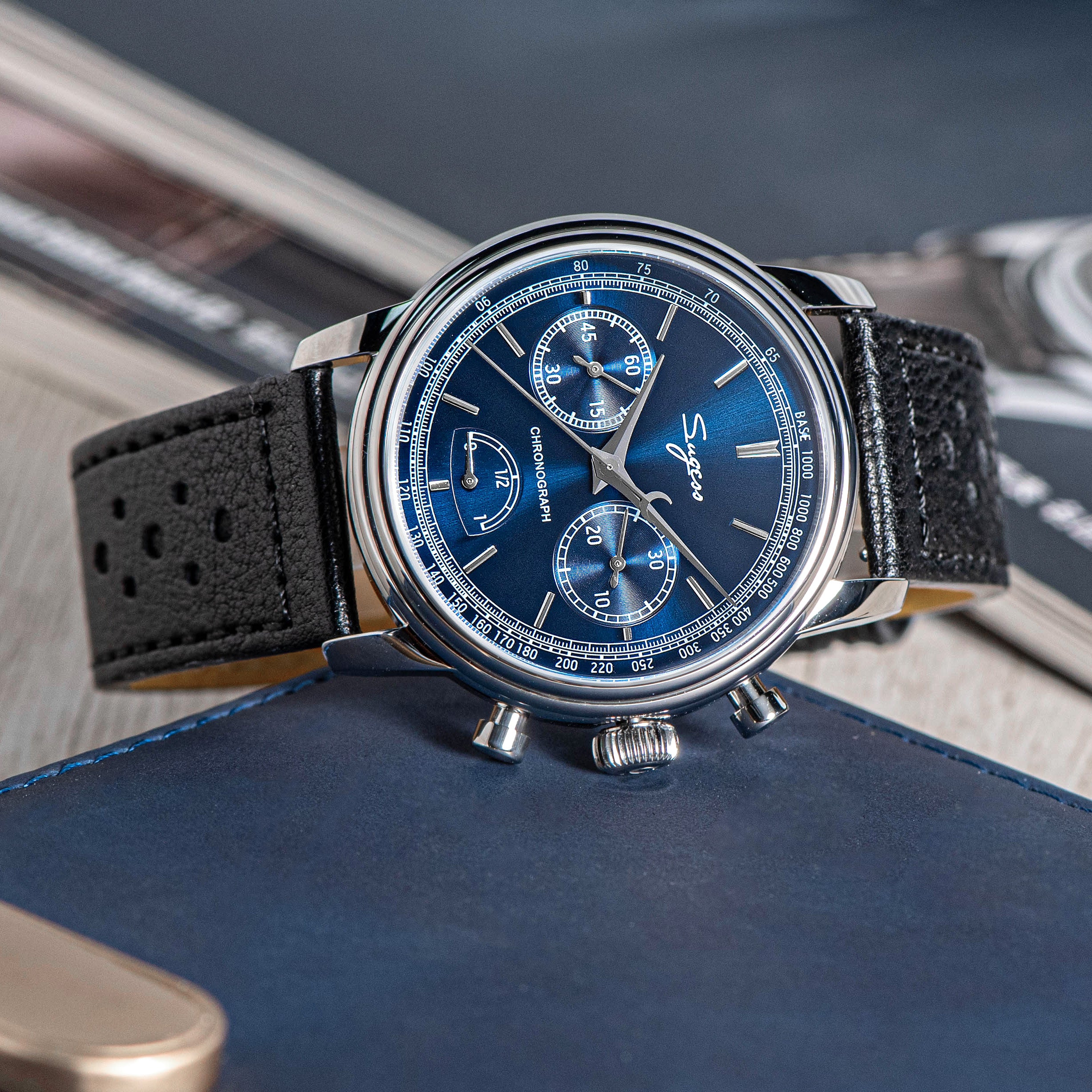 Chrono Master S438 Deep Blue Dial Power Reserve Indicator