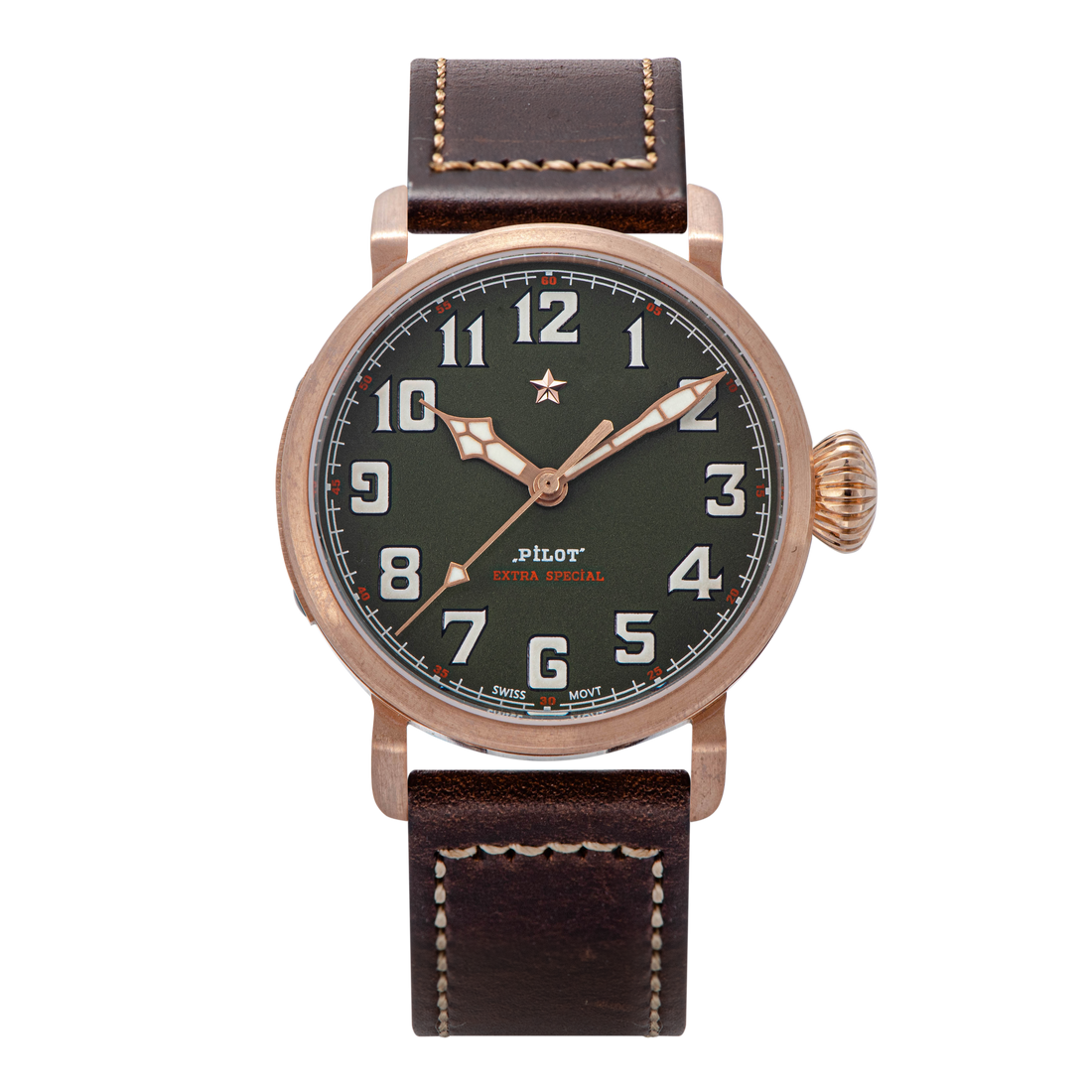 Pilot Master SUPILOT008 Green Dial ST2130 Movement