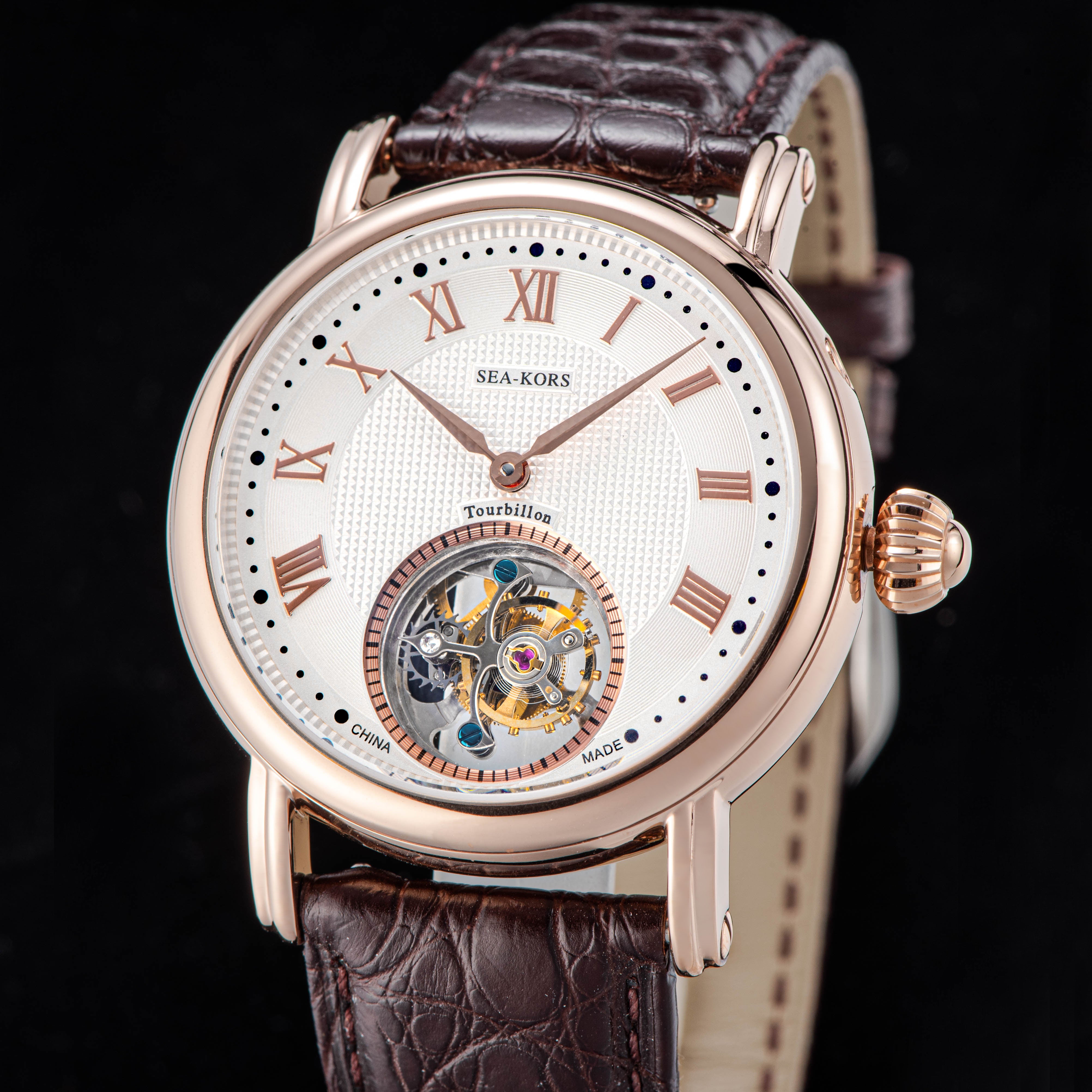 Sugess seakors Seagull ST8000 Tourbillon Movement Watch SE8000GW