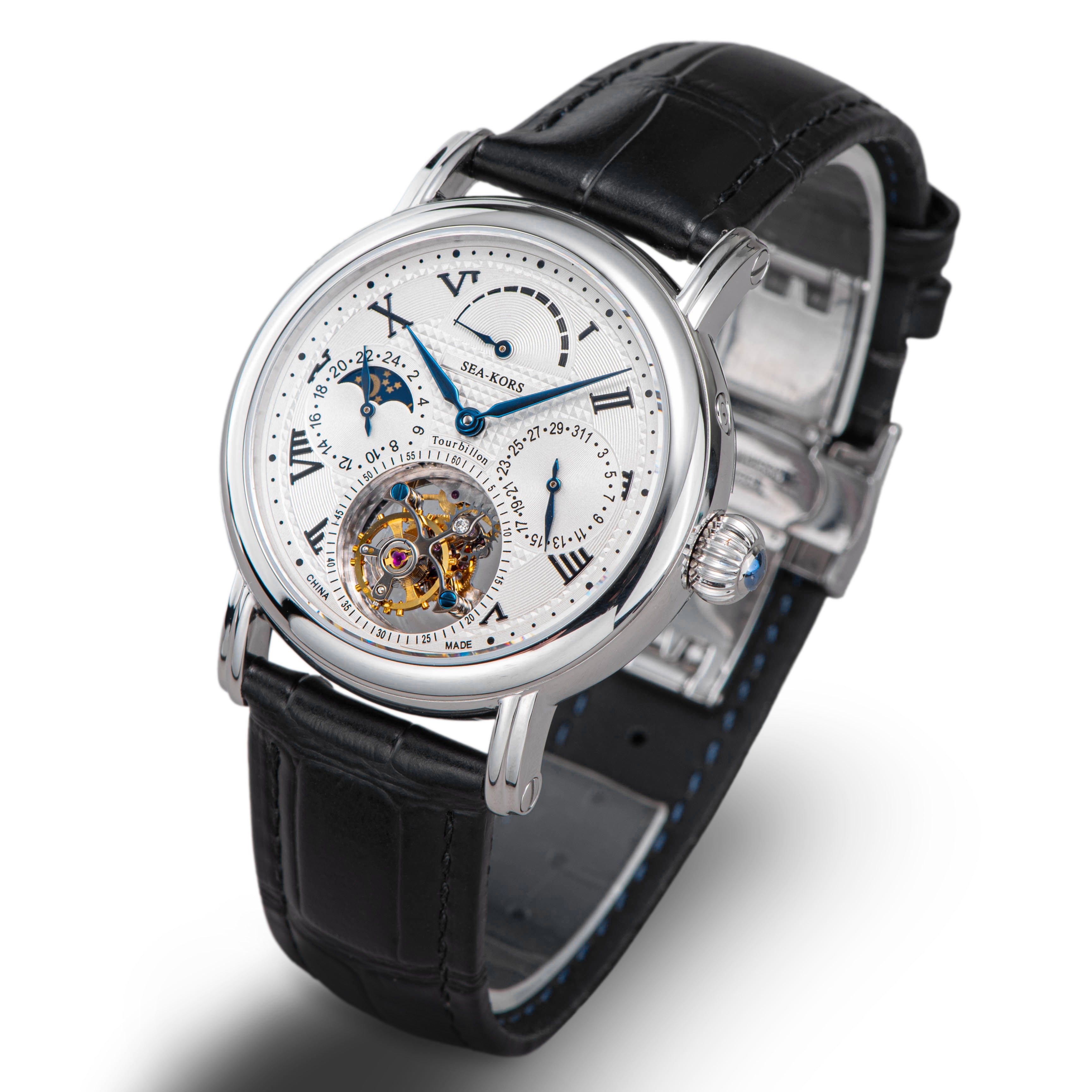 Sugess seakors Seagull ST8007 Tourbillon Movement Watch SE8007SK