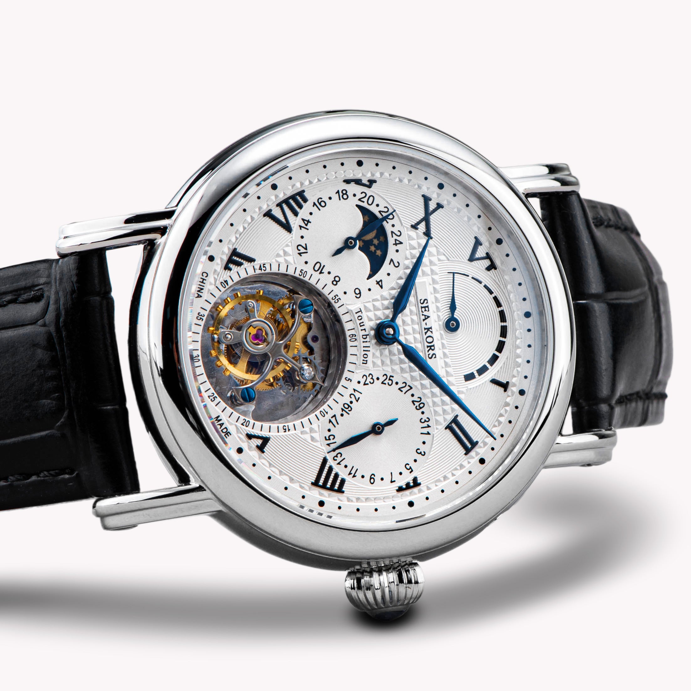 Sugess seakors Seagull ST8007 Tourbillon Movement Watch SE8007SK