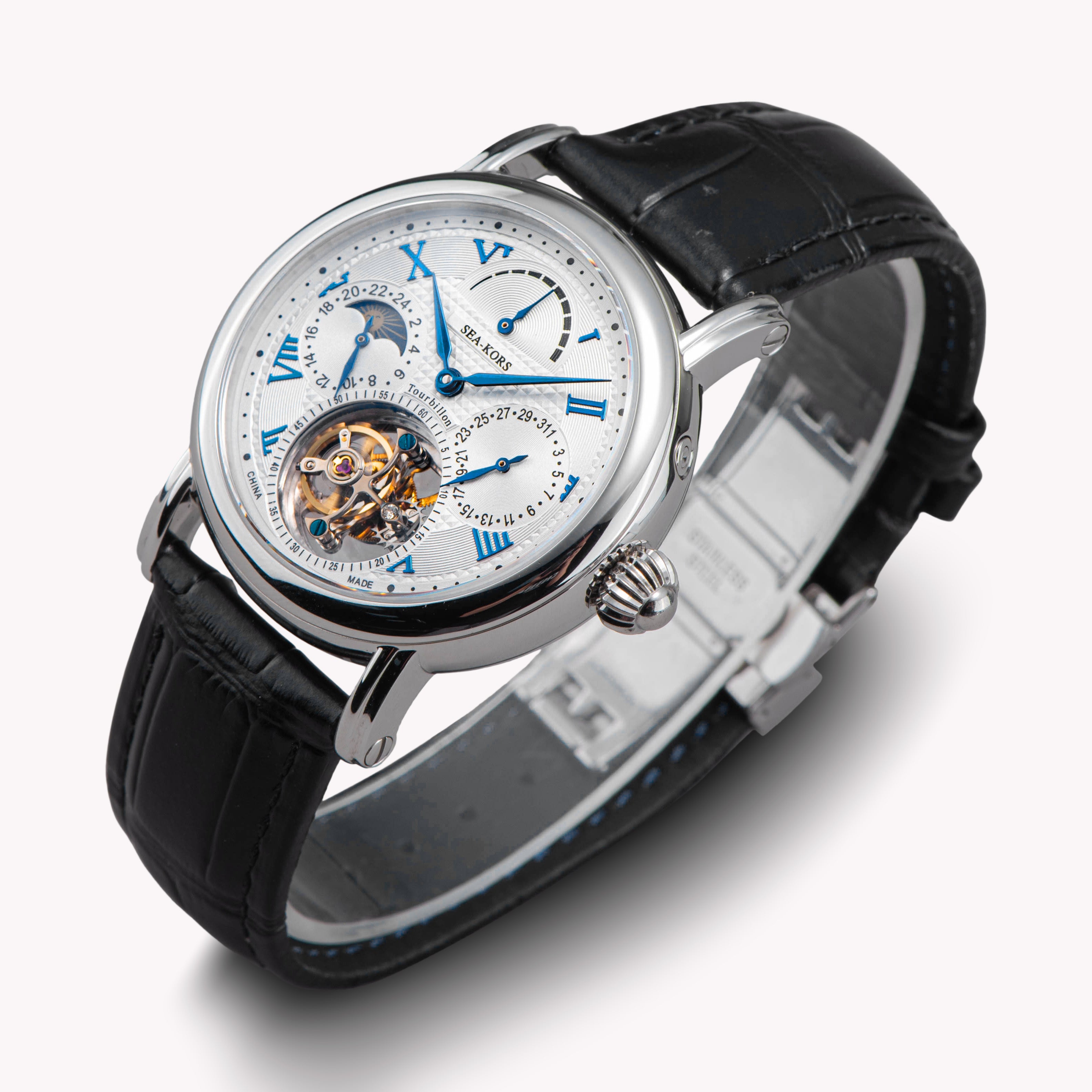 Sugess seakors Seagull ST8007 Tourbillon Movement Watch SE8007SW