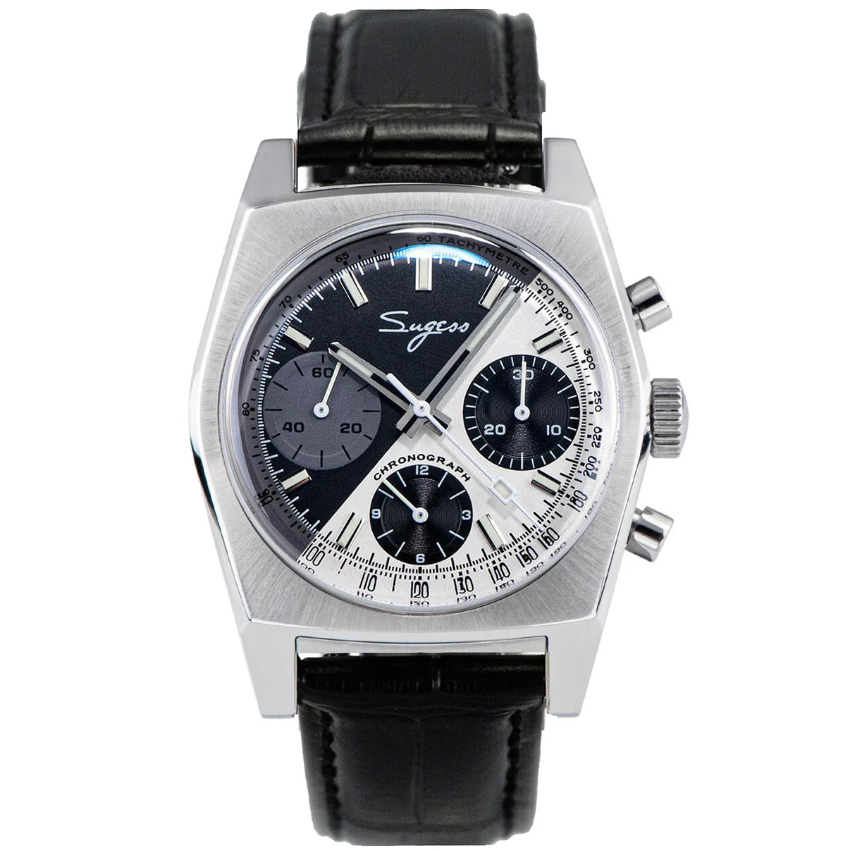 Chrono Heritage S419 Chronograph Zorro Dial Leather Strap