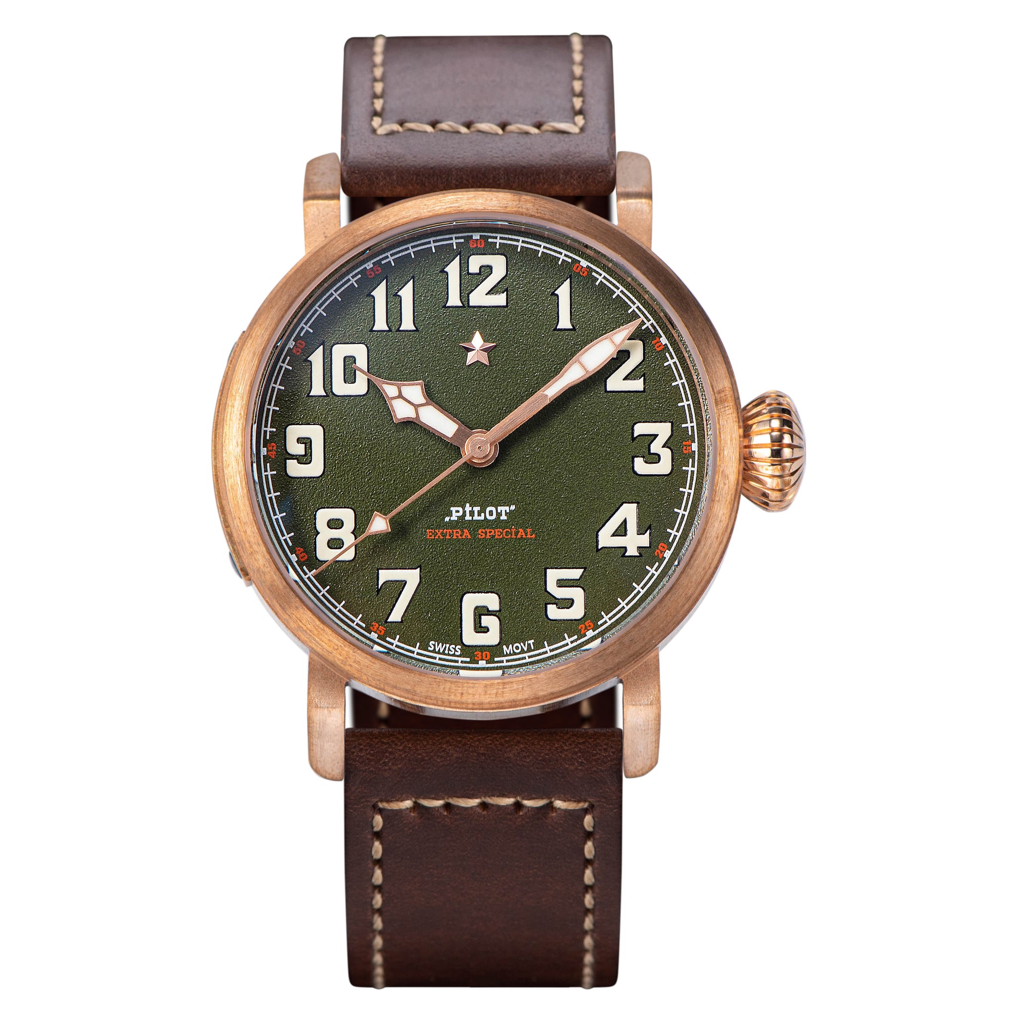 Pilot Master SUPILOT018 Green Dial NH35 Automatic Movement CUSN8 BRONZE