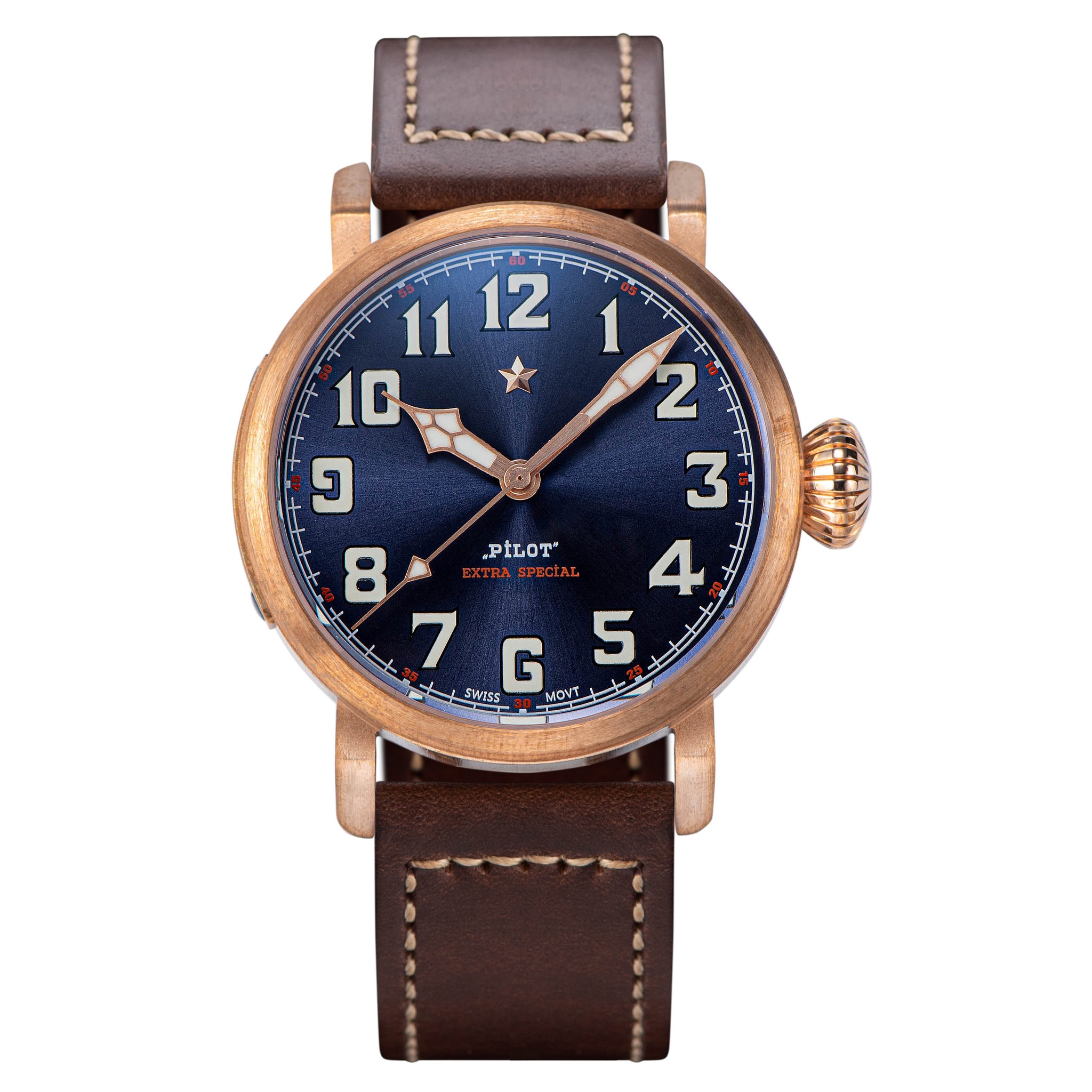 Pilot Master SUPILOT054 Deep Blue Dial NH35 Automatic Movement CUSN8 BRONZE