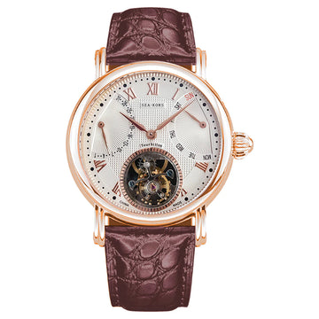 Seakors Tourbillon SE8004GW Rose Gold Case
