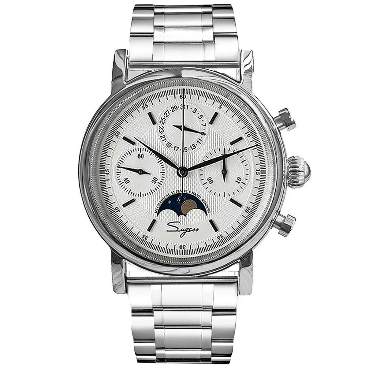 MoonPhase Master S394 (SU1908SWT/X) Stainless-Steel Case White Dial