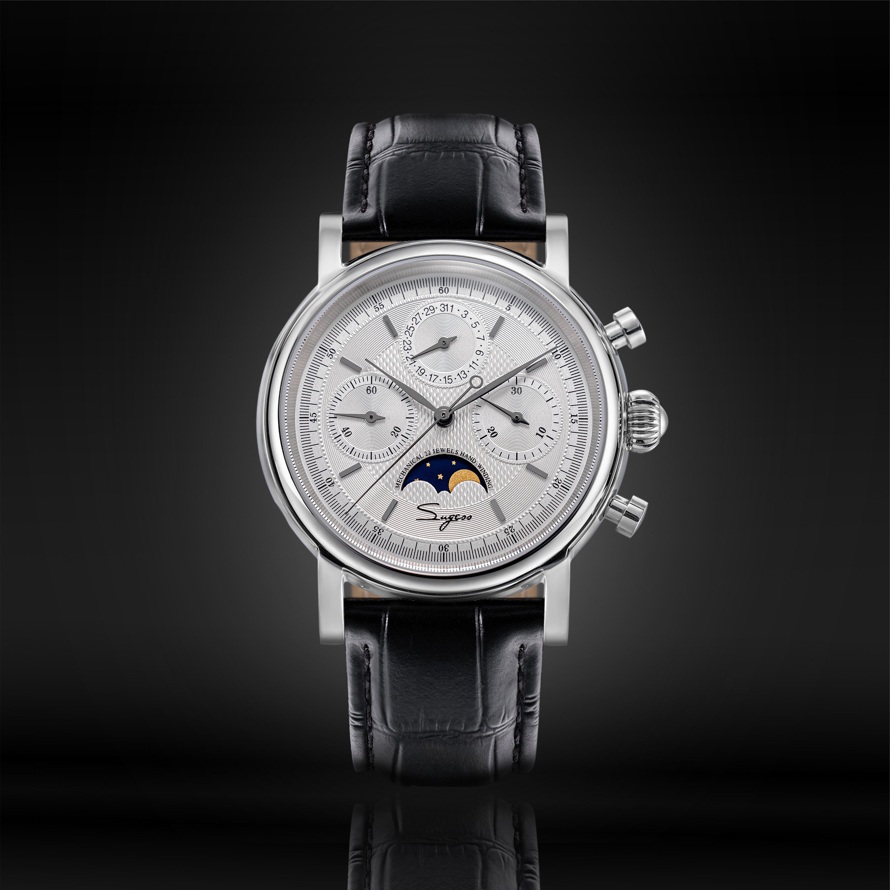 Sugess Moonphase Seagull ST1908 Movement Watch SU1908SW
