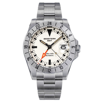 Seestern Heritage S436-2 BB White Dial GMT Automatic