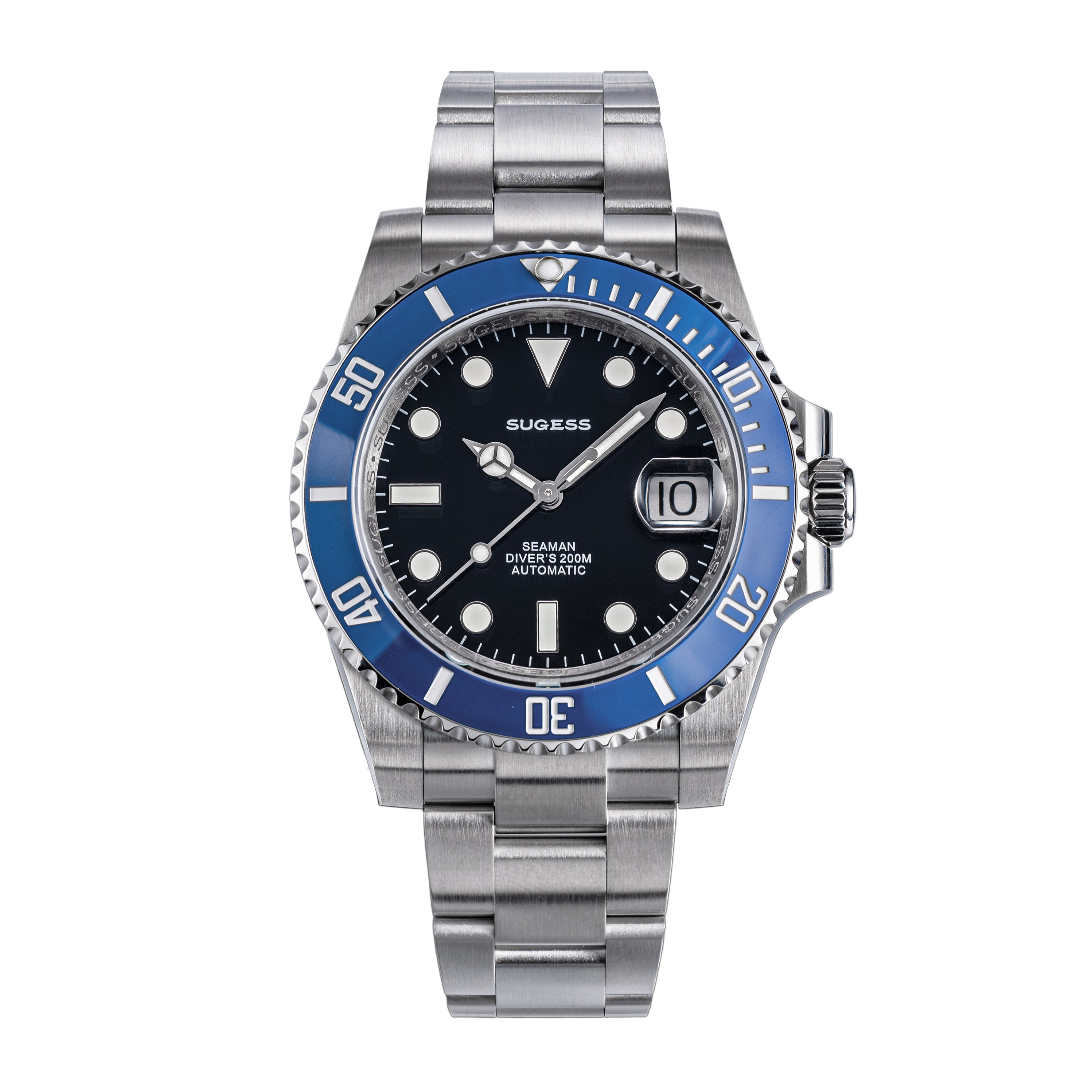 Ocean Star S421 SU116610LB Black Dial Blue Bezel (Seagull ST2130 movem