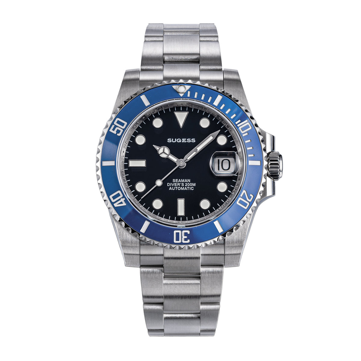 Ocean Star S421 SU116610LB Black Dial Blue Bezel (Seagull ST2130 movem