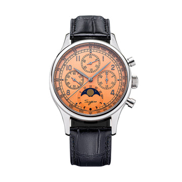 MoonPhase Master S389-2 Salmon Dial Swan Neck Regulator