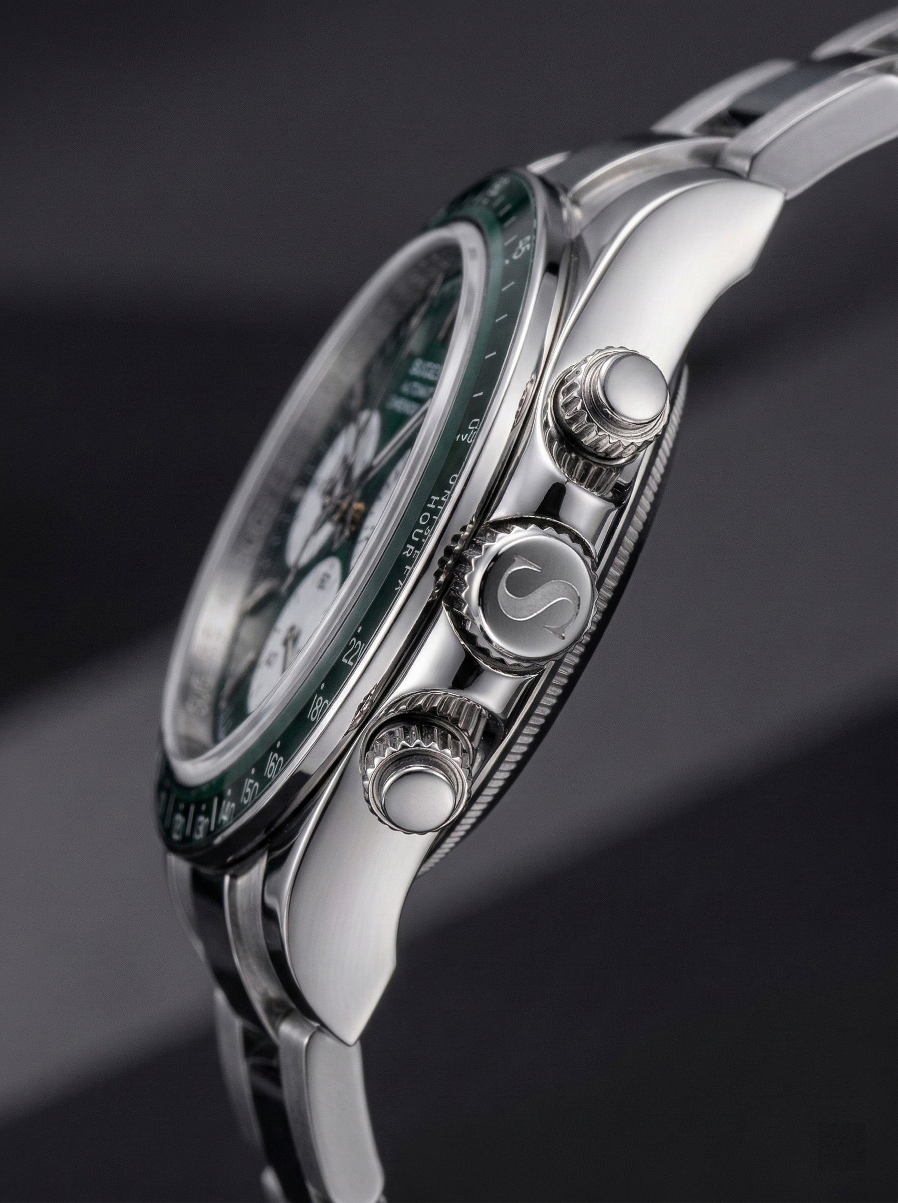 Sugess S473 Automatic Chronograph Sapphire Bezel Green Dial