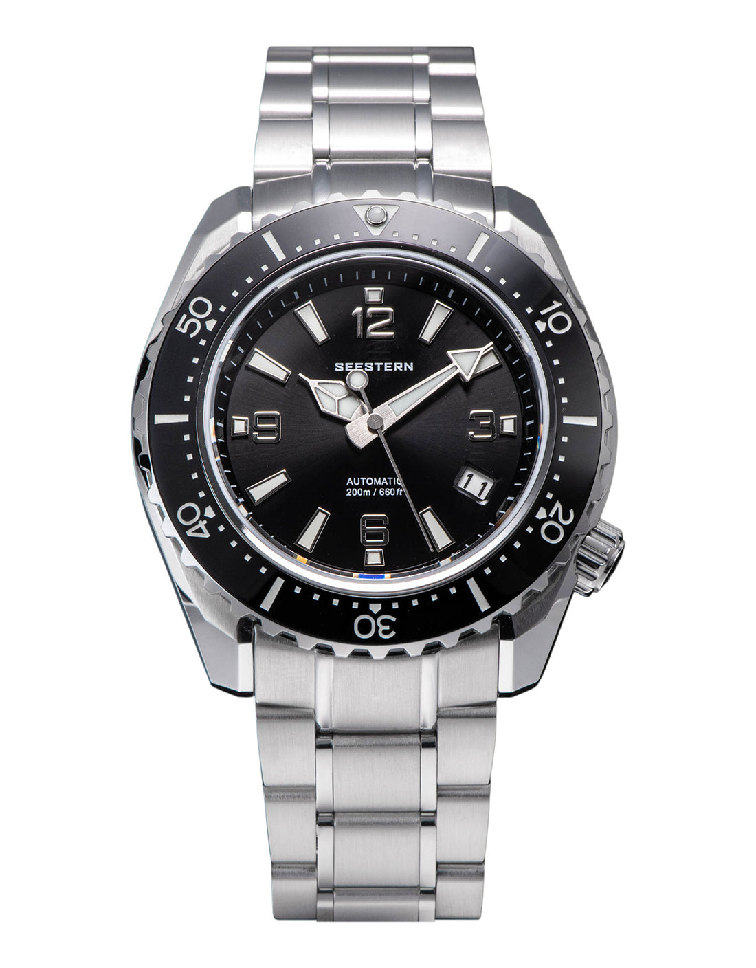 Seestern 416 Professional Diver Watch S416BK Black Dial