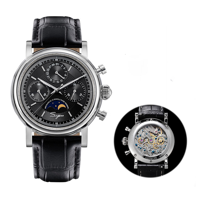 MoonPhase Master S394 (SU1908SZ) Stainless-Steel Case Black Dial