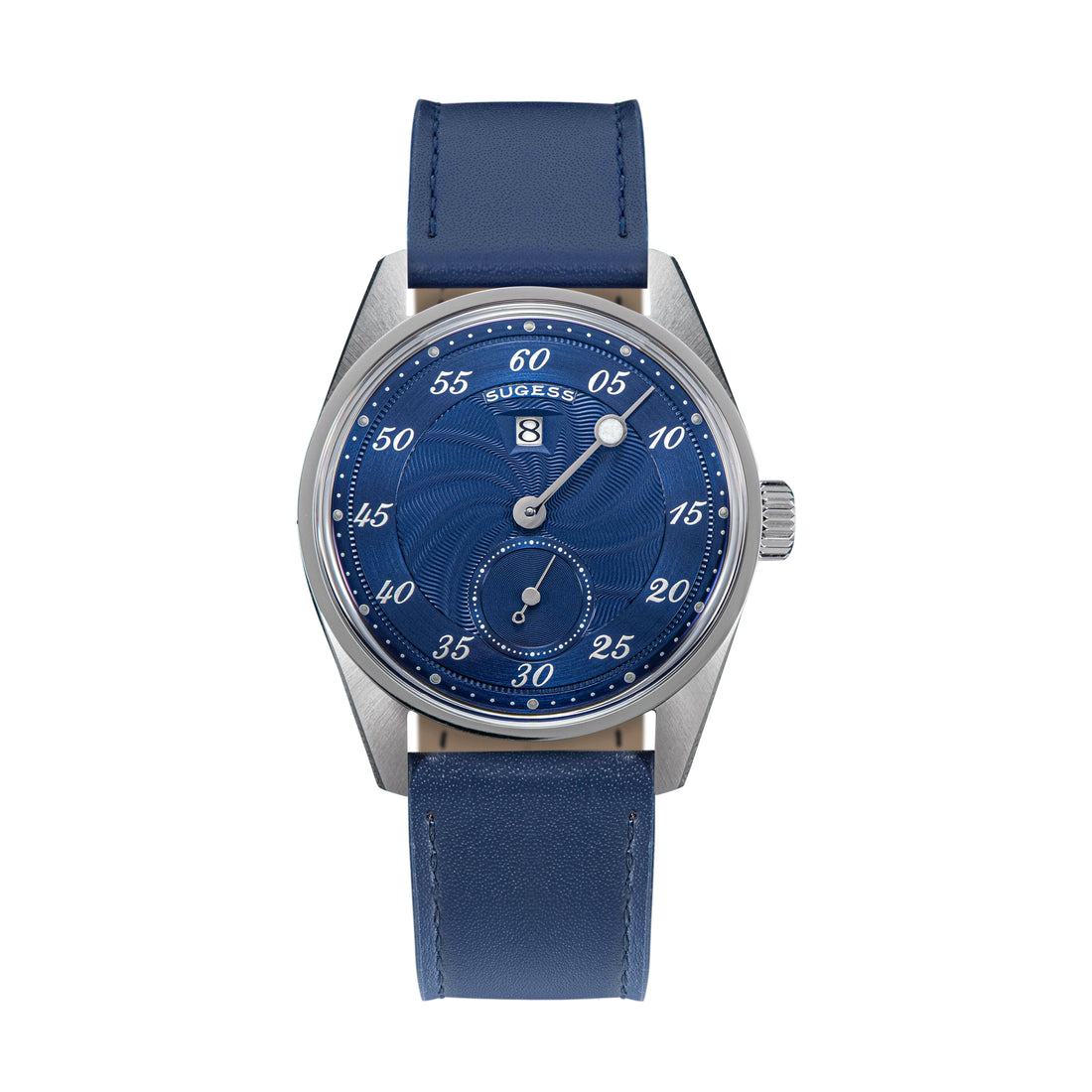 Automatic S451-1 Deep Blue Dial Jumping Hour One Pointer Stainless Steel