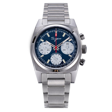 Chrono Heritage S419-2 Chronograph Blue Panda Dial Bracelet