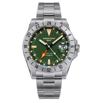 Seestern Heritage S436-2 BB Green Dial GMT Automatic