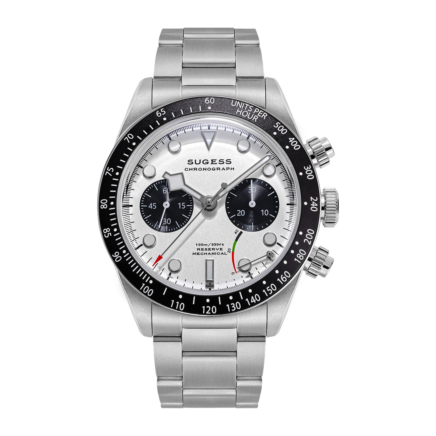 Chrono Heritage S457 Chronograph Power Reserve White Panda Dial