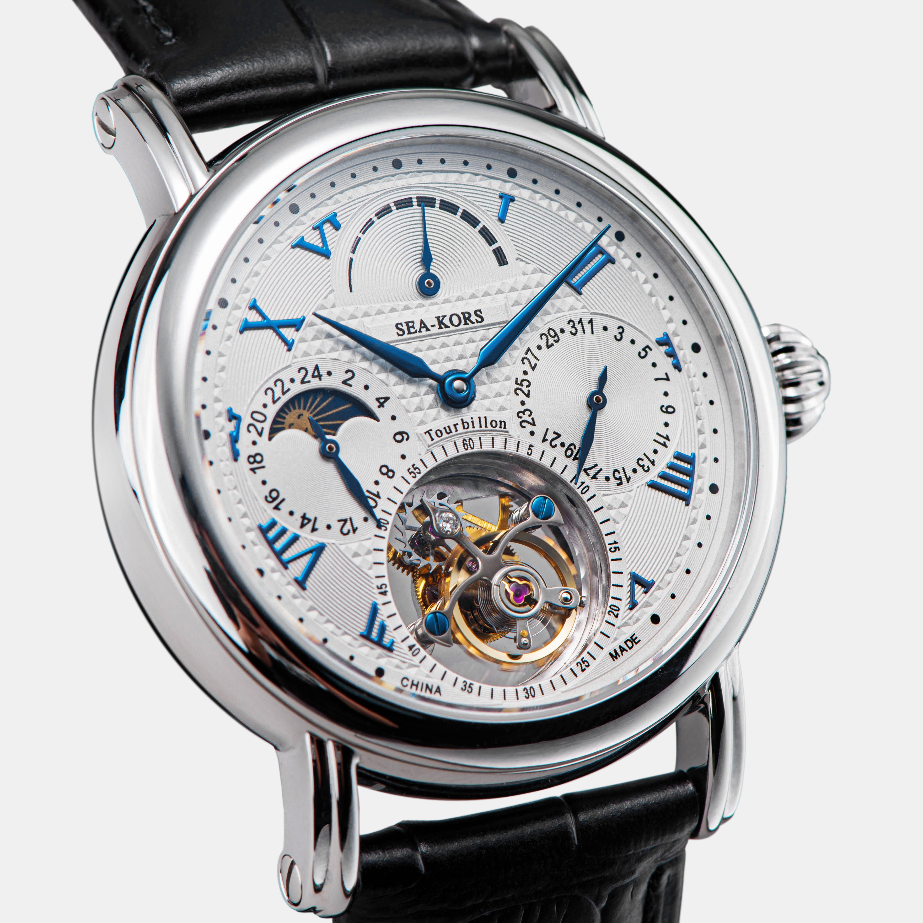 Sugess seakors Seagull ST8007 Tourbillon Movement Watch SE8007SW