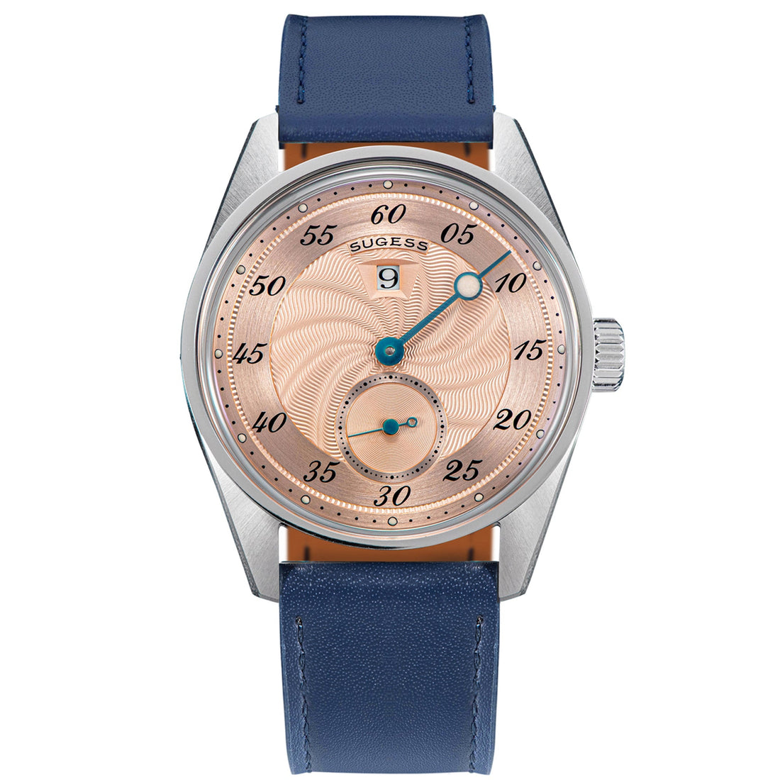 Automatic S451-1 Salmon Dial Jumping Hour One Pointer Stainless Steel