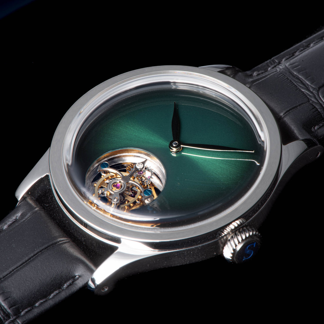 Tourbillon Master SU8000MSBL Stainless Steel Case Green Dial