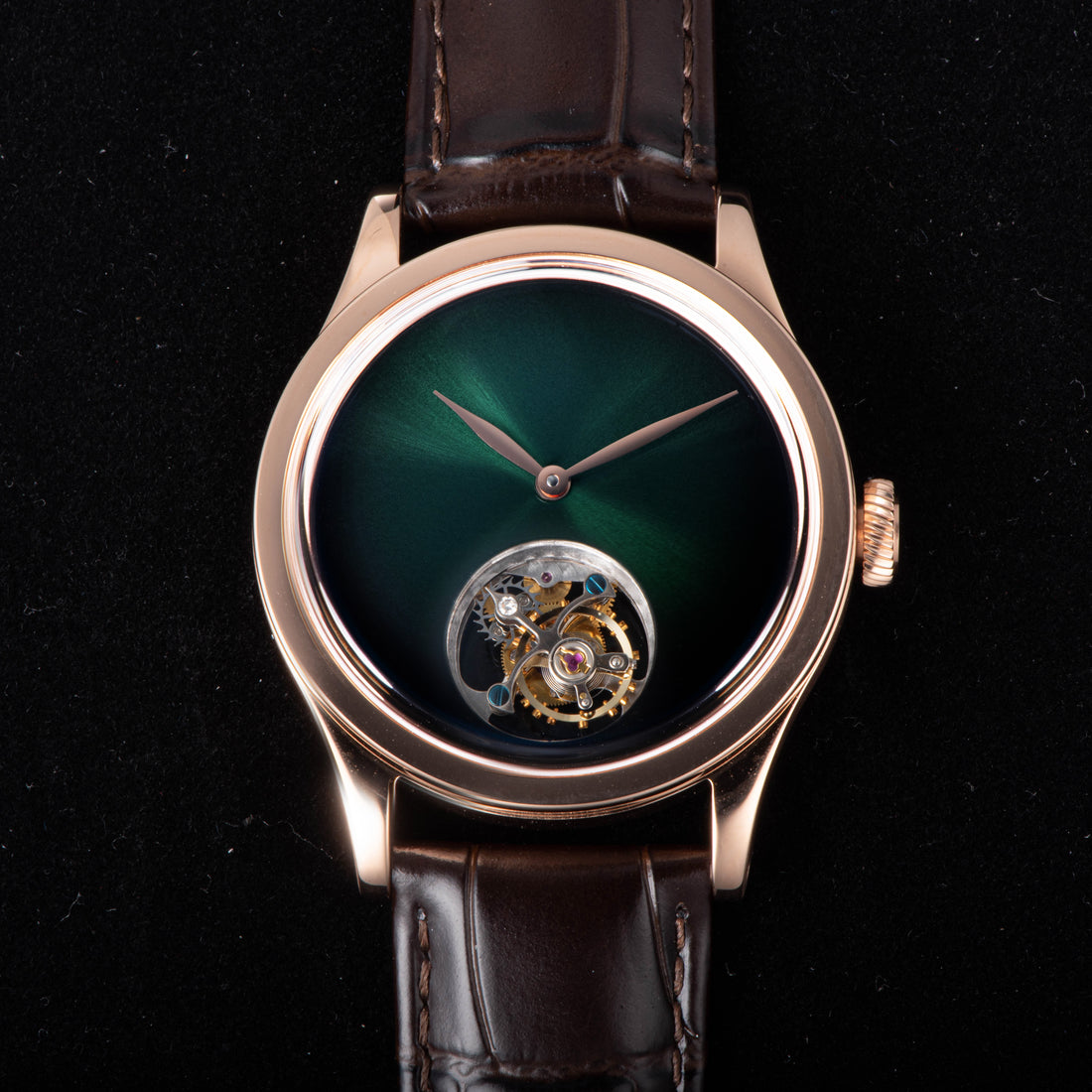 Tourbillon Master SU8000MRGN Rose Gold Case Green Dial