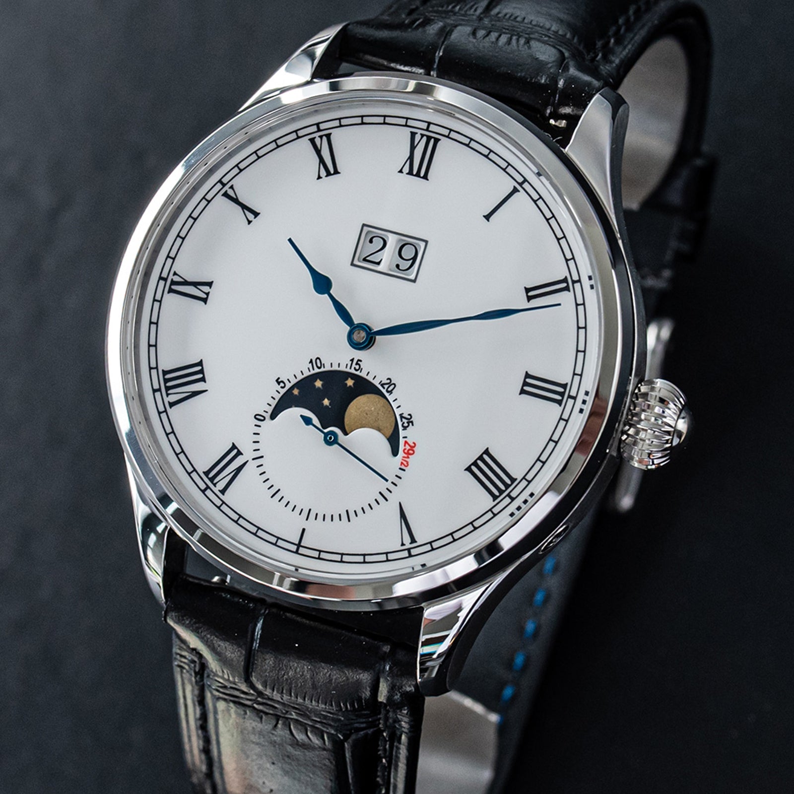 Sugess MOONPHASE MASTER Enamel Dial Moonphase Seagull ST2528