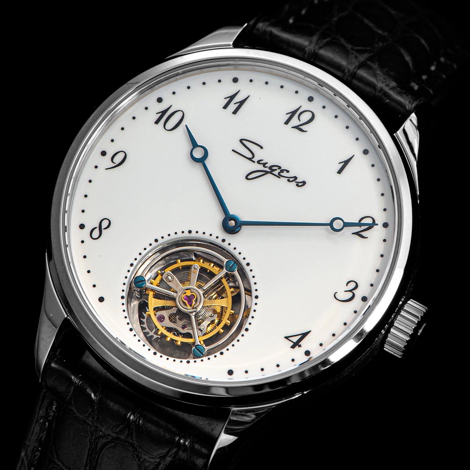 Sugess Enamel Dial Seagull ST8230 Tourbillon Movement Watch