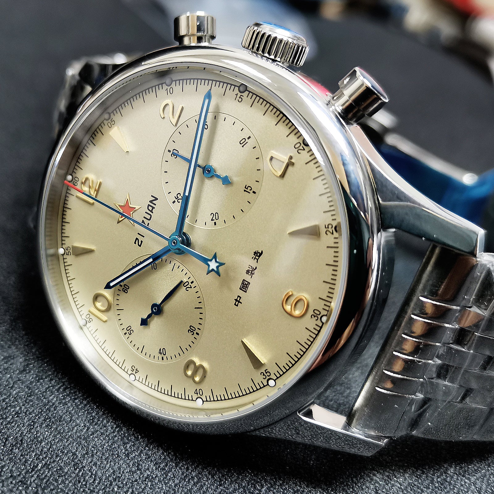 Seagull 1963 Sugess Steel Chrono ST1901 Movement Chronograph Watch su1963x40