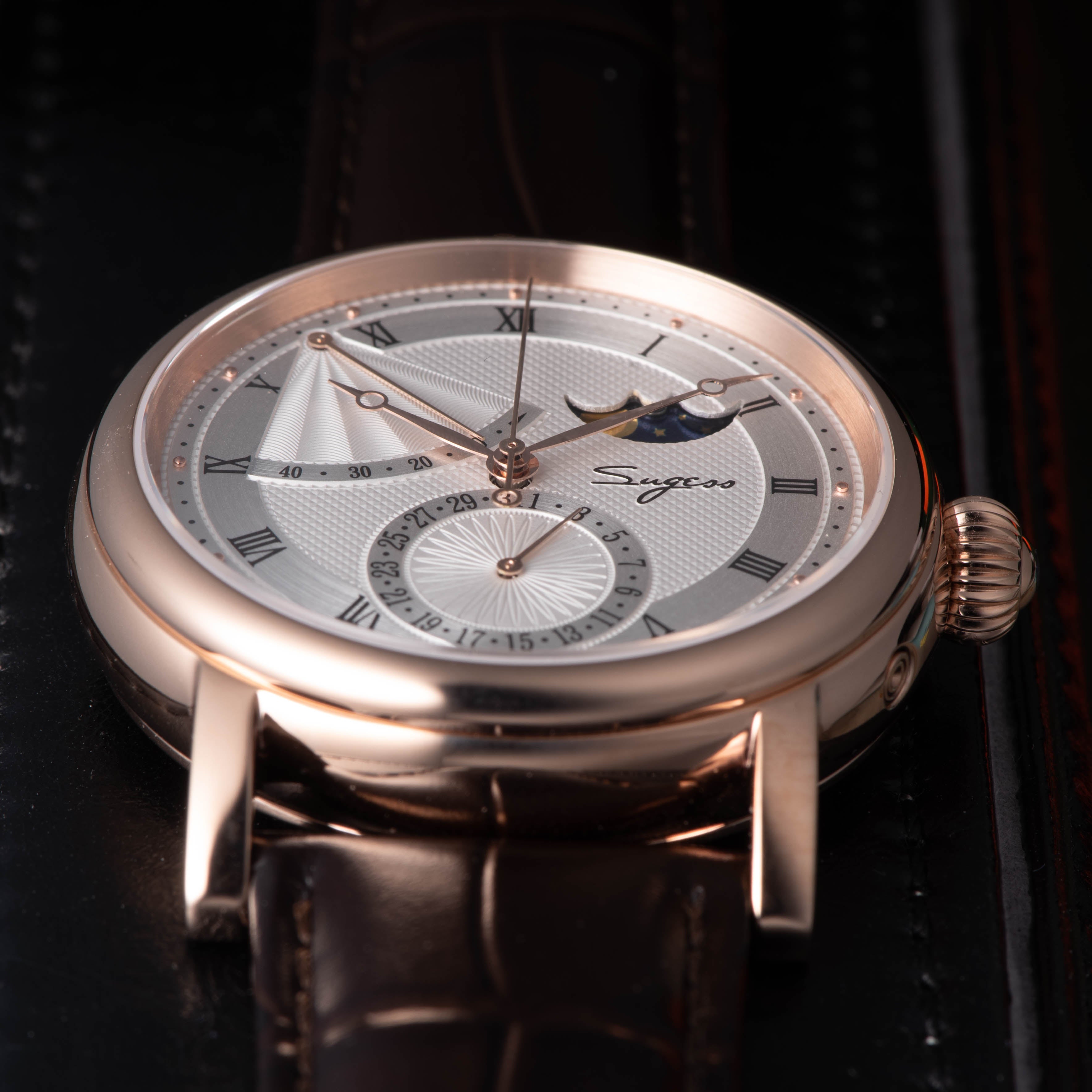 MoonPhase Master S426 Rose Gold Case Power Reserve Indicator Date
