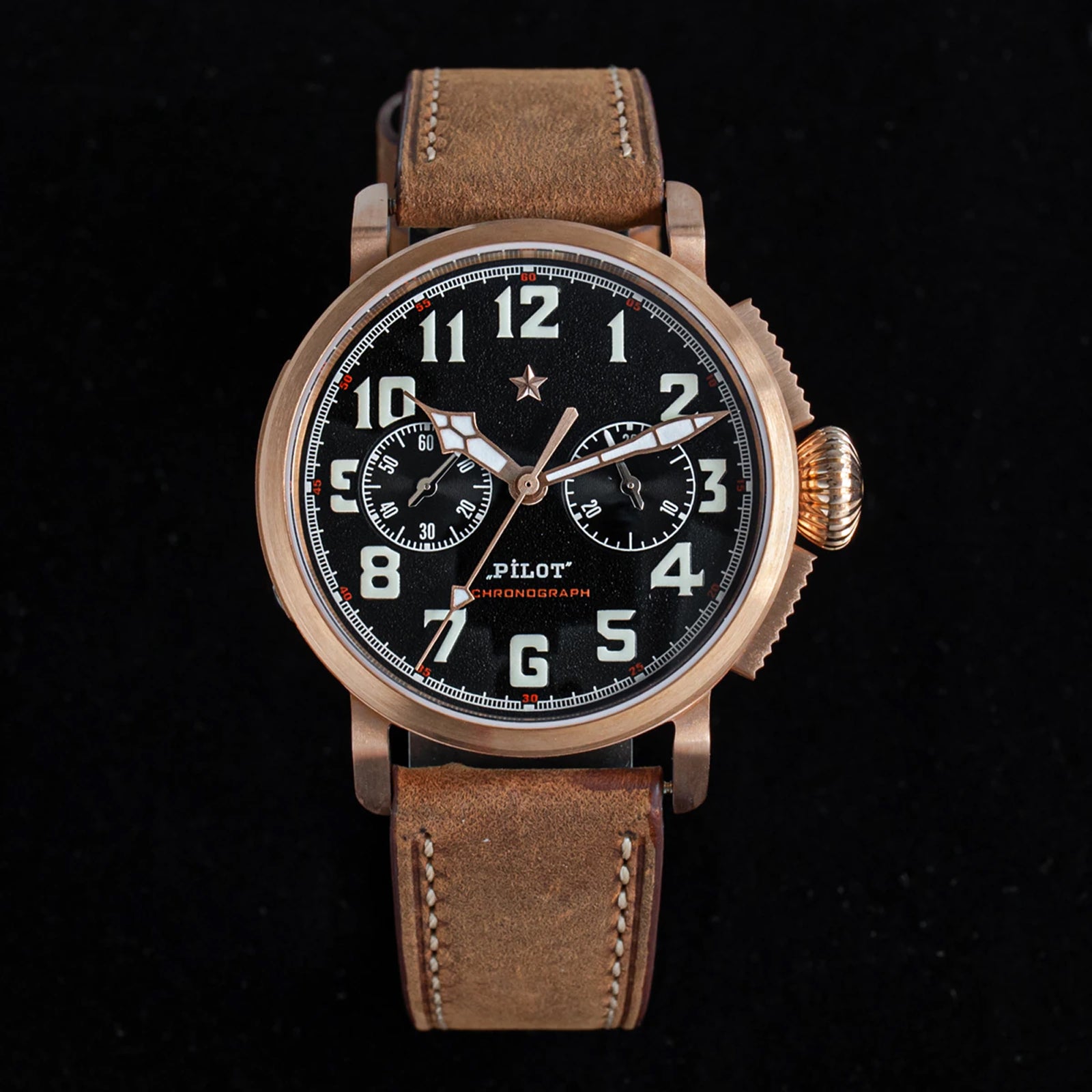 Sugess Pilot Master Genuine Germany CuSn8 Bronze Watch ST1901