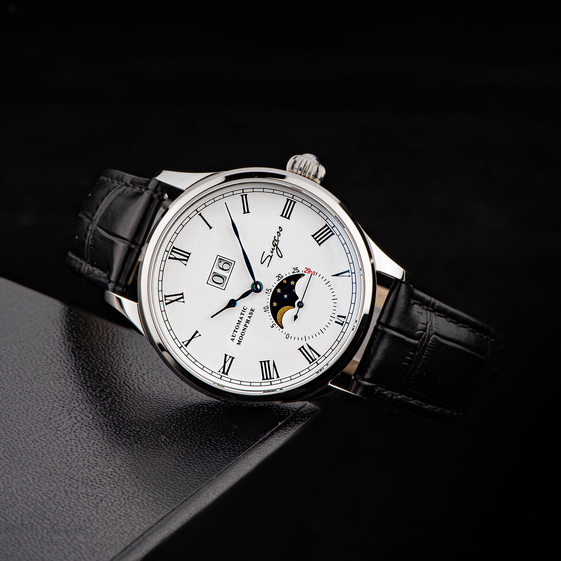 Affordable Moonphase Watches Sugess MOONPHASE MASTER