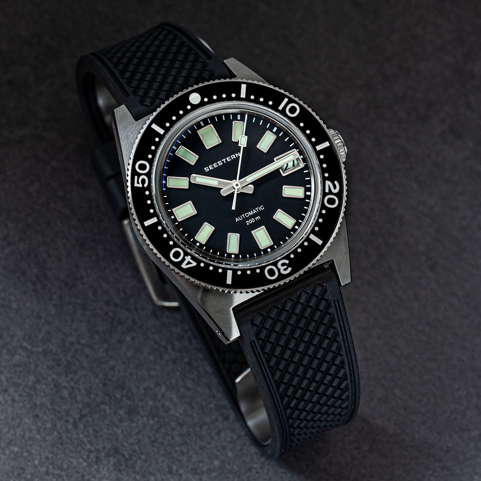 Seestern 62MAS Stainless Steel Ceramic Bezel Seiko NH35A