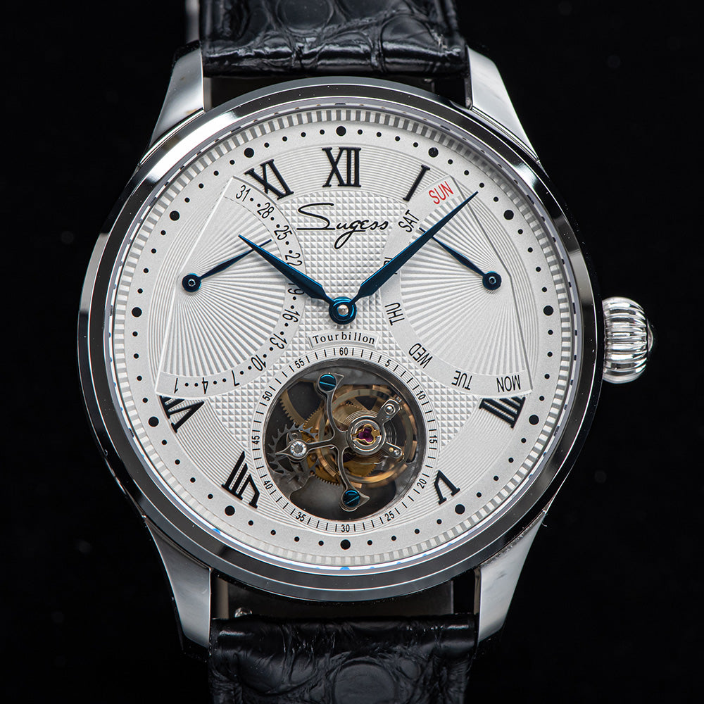 Sugess Retrograde Day Date Seagull ST8004 Tourbillon Movement