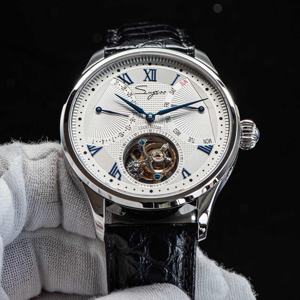 Sugess Retrograde Day Date Seagull ST8004 Tourbillon Movement
