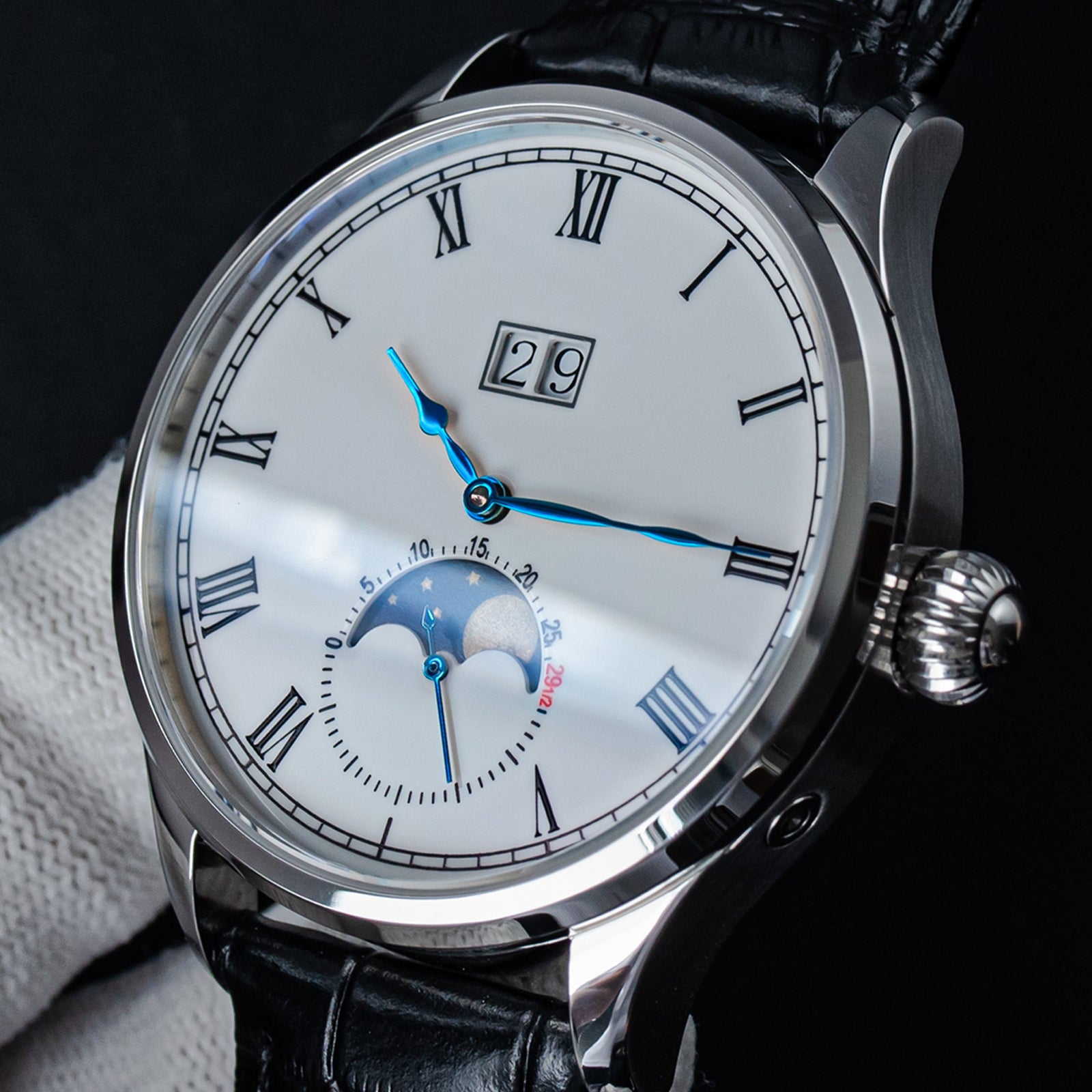 Sugess MOONPHASE MASTER Enamel Dial Moonphase Seagull ST2528