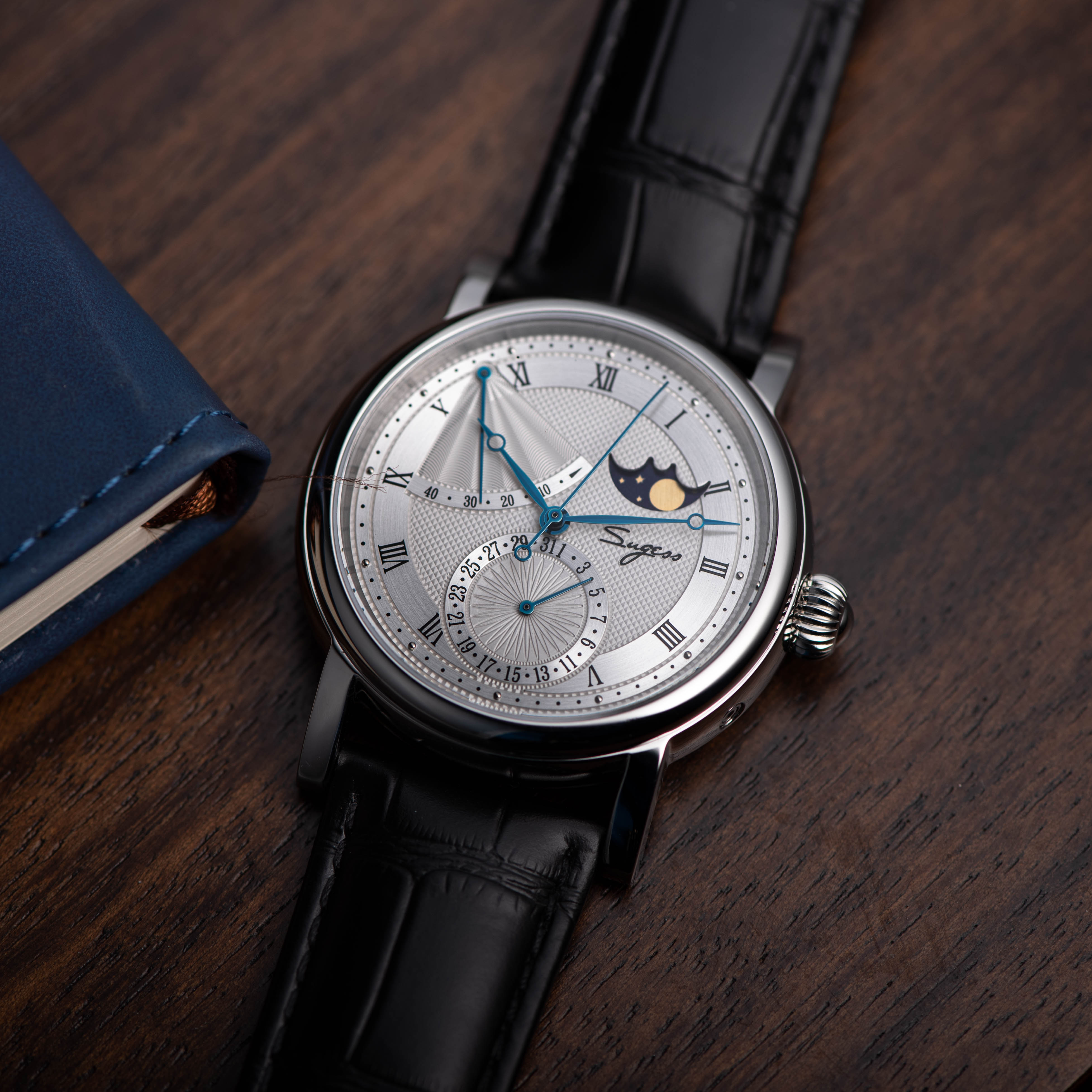 MoonPhase Master S426 Stainless Steel Case Power Reserve Indicator Dat