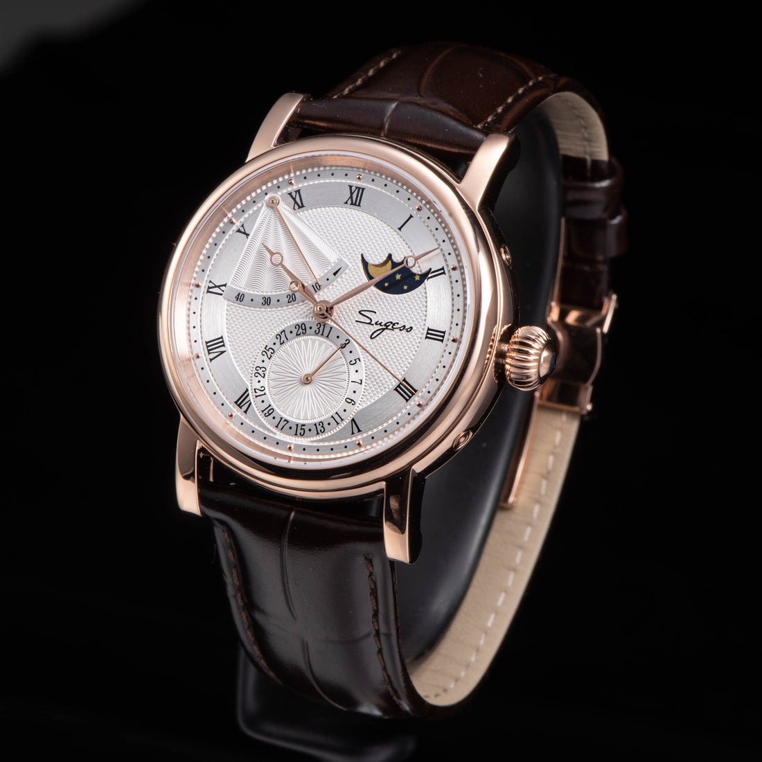 MoonPhase Master S426 Rose Gold Case Power Reserve Indicator Date